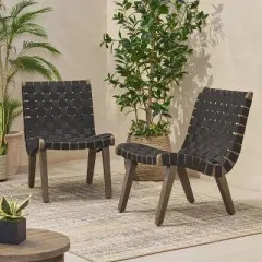 Charlotter 2pk Outdoor Rope Weave Lounge Chairs: UV & Water-Resistant - Christopher Knight Home