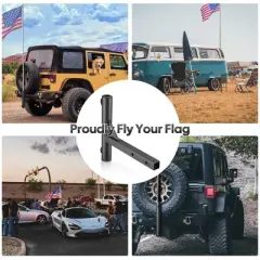 Yescom 1 9/16" Hitch Mount Flag Pole Holder Bracket for Truck Car Trailer SUV RV Jeep Camper