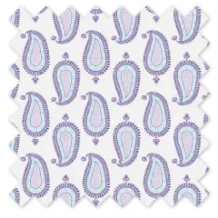 Bacati - Isabella Paisley Aqua/Lilac/Purple Paisley Crib/Toddler Bed Skirt