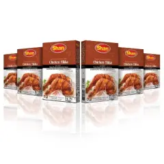 Shan - Chicken Tikka Masala Mix (50g) - Seasoning Packets for Tikka Masala (Pack of 6)