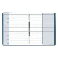 House Of Doolittle Teacher's Planner Embossed Simulated Leather Cover 11 x 8-1/2 Blue 50907