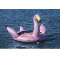 Swimline 82" Flamingo Towable 2-Person Inflatable Pool Float - Pink/Black
