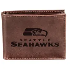 Evergreen Seattle Seahawks Bi-Fold Wallet, Brown