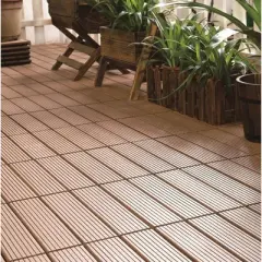 Courtyard Casual WPC Brown Decking Tile, 9 pc Set