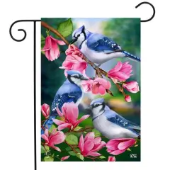 Briarwood Lane Spring Garden Flag 12x18 For Outdoor Blue Jay Trio For Spring Garden Flag Flags For Outside