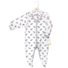 Hudson Baby Baby Cotton Snap Sleep and Play 2pk, Elephant Giraffe