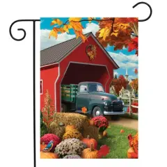 Briarwood Lane Fall Garden Flag 12x18 For Outdoor Harvest Bridge Autumn For Fall Garden Flag Flags For Outside