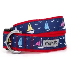 The Worthy Dog Sailboats Dog Collar