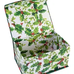 Craftoutlet.Com Christmas Magnetic Closure Box Sm  -  1 Rigid, Magnetic Closure Christmas Gift Box Or Christmas Decoration 4.5 Inches -  Rigid