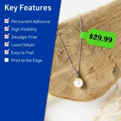 Avery Printable Wraparound Band Labels, Neon Green, 2-3/8" x 8", 30ct