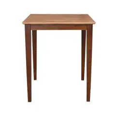 Solid Wood Top Table with Shaker Legs Cinnamon/Brown - International Concepts