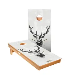 Skips Garage Deer Illustration Cornhole Boards - ACA Star Series