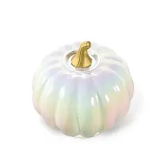 Glass Iridescent Pumpkins White - Bullseye's Playground&trade;
