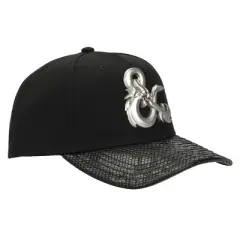 Dungeons & Dragons Metal Badge Logo Men's Black Snapback Hat
