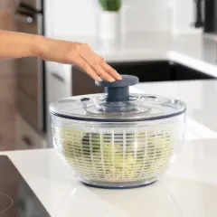 Luminuxe Salad Spinner Lettuce Spinner Vegetable Cleaner and Dryer, One-Handed Use, Built-in Draining System for Fresh, Crisp Clean Salad - 5.3 Quarts