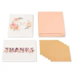 20ct 'Thank You' Assorted Wedding Cards Floral - PAPYRUS