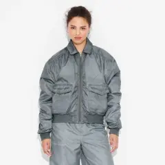 Women's Washed Nylon Bomber Jacket - Wild Fable&trade; Teal Blue