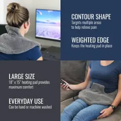 DMI Heating Pad for Headache, Neck, Shoulder & Back Pain Relief, FSA and HSA Eligible Heated Wrap to Relieve Tension with 3 Heat Settings Auto