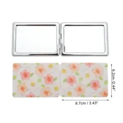 Unique Bargains Rectangular Hand-drawn Makeup Mirror White 1 Pc