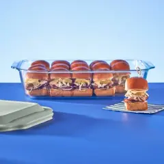 Pyrex 9"x13" Glass Deep Casserole Dish with Lid Sage Green: 5 Qt Baking Dish, Dishwasher & Microwave Safe