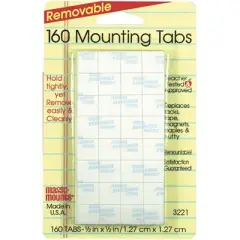 Miller Studio Removable Tabs 1/2" x 1/2" 12 packs of 160 tabs (MIL3221)