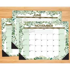 Willow Creek Press 2024 Monthly Planner 22"x17" Eucalyptus & Succulents