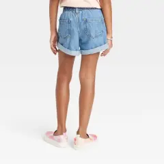Girls' High-Rise Paper Bag Jean Shorts - Cat & Jack&trade;