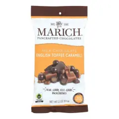 Marich Milk Chocolate English Toffee Caramels - Case of 12/2 oz