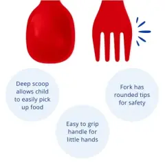 Re-Play Toddler Utensil Pair - Red - 2pc