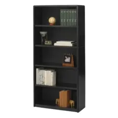 Steel ValueMate 5 Shelf Economy Steel Bookcase in Black - Safco