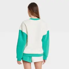 Women's Pickleball Colorblock Graphic Sweatshirt - Green