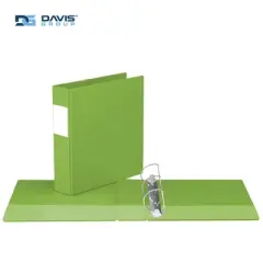 Premium Economy 2" Angle D Ring Binder 6pk Lime Green 2": Davis Group, Polypropylene, 475 Sheet Capacity, Hard Cover