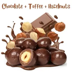 Milk Chocolate Toffee Coated Hazelnut by It's Delish, 48 OZ Jumbo Container