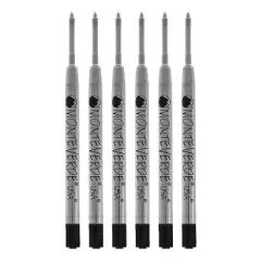 Monteverde Ballpoint Pen Refill Extra Fine Point Black Ink 6 Pack (P113BK)