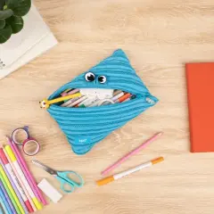 ZIPIT Party Monster Pencil Case for Kids, Blue