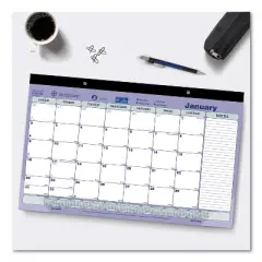 Rediform Office Products Monthly Desk Pad Calendar 12-Month January 2026 to December 2026 White