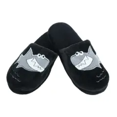 CTM Boy's Slide House Slippers with Shark Detail