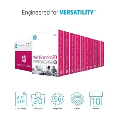 HP 8.5" x 11" Multipurpose Paper 20 lbs 96 Brightness 500/Ream 814178