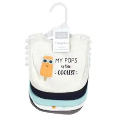 Hudson Baby Infant Boy Cotton Bibs, Popsicle, One Size