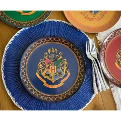 Silver Buffalo Harry Potter House Crests Melamine Dinner Plates | Set of 4
