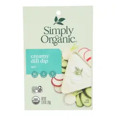 Simply Organic Creamy Dill Dip Mix - Case of 12/.7 oz
