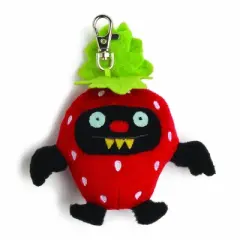 Enesco Ugly Dolls Fruities 4" Plush Clip-On: Ninja Batty Strawberry