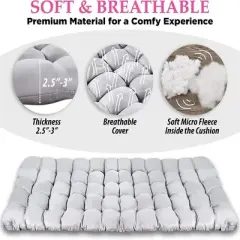 Zone Tech Folding Outdoor Camping Travel Cot and Cot Pad - Lightweight Portable Heavy Duty Adult & Kids Travel Cot w/Large Pocket and Cushion