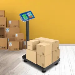 Costway 660lbs Weight Platform Scale Digital Floor Folding Scale Postal Shipping Mailing