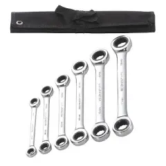 Westward  Box End Wrench Set,Fll Plsh,Stndrd,Metrc 54DG35