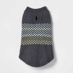 Fairisle Stripe Cool Colorway Dog and Cat Sweater - Gray - Boots & Barkley&trade;