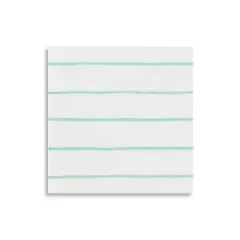 Daydream Society - Mint Frenchie Striped Petite Napkins - Pack of 16 Paper Napkins