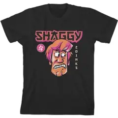 Scooby Doo Anime Style Shaggy Black Graphic Tee Toddler Boy to Youth Boy