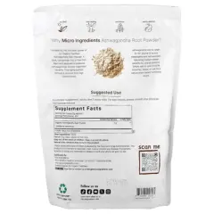 Micro Ingredients Organic Ashwagandha Root Powder, 2 lb (907 g)