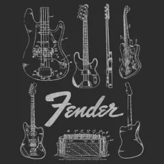 Women's Fender Guitar Chart T-Shirt